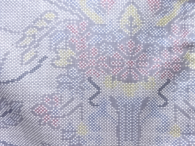 JAPANESE KIMONO / ANTIQUE KIMONO / SILK / DORO OSHIMA TSUMUGI / WOVEN FLOWER VASE